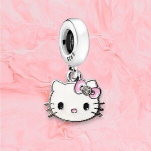 Hello Kitty Pink and White Charm